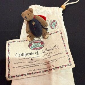 Miniature plush teddy bear titled 'Lady Bug' by Cottage Collectibles by Ganz
